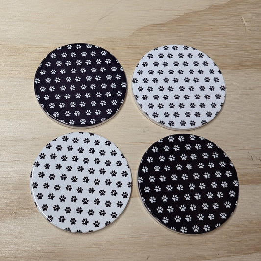 Drink Coaster Set - Paw Prints