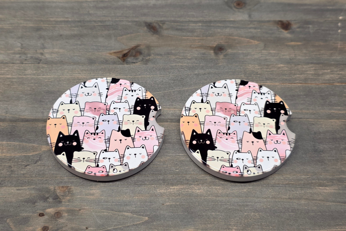 Car Coaster Set - Whimsy Kittie Committee