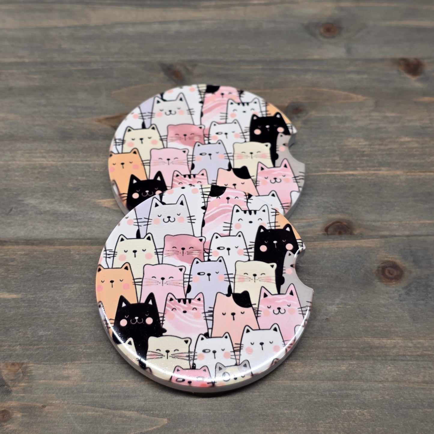 Car Coaster Set - Whimsy Kittie Committee