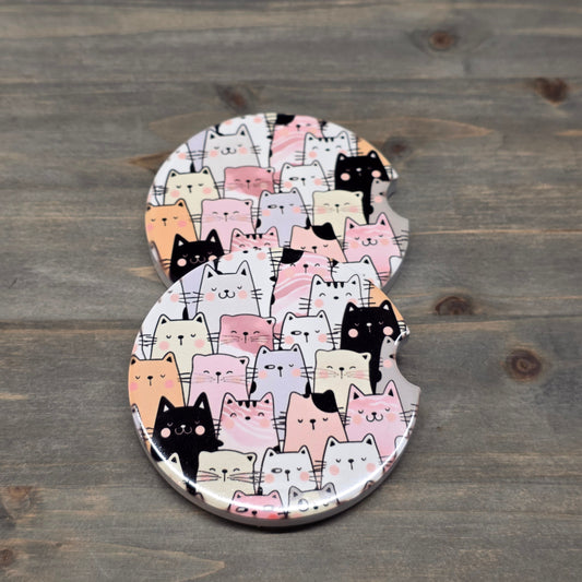 Car Coaster Set - Whimsy Kittie Committee