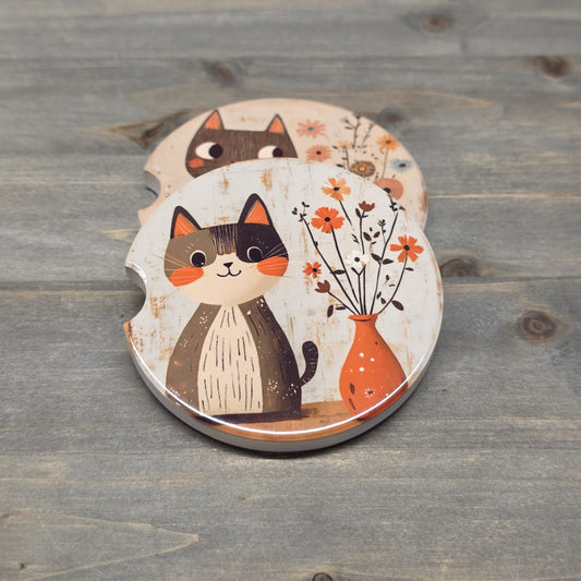 Car Coaster Set - Whimsical Cats