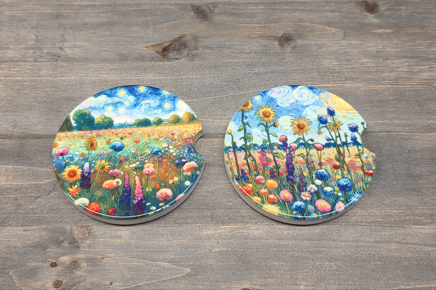 Car Coaster Set - Whimsical Wildflowers