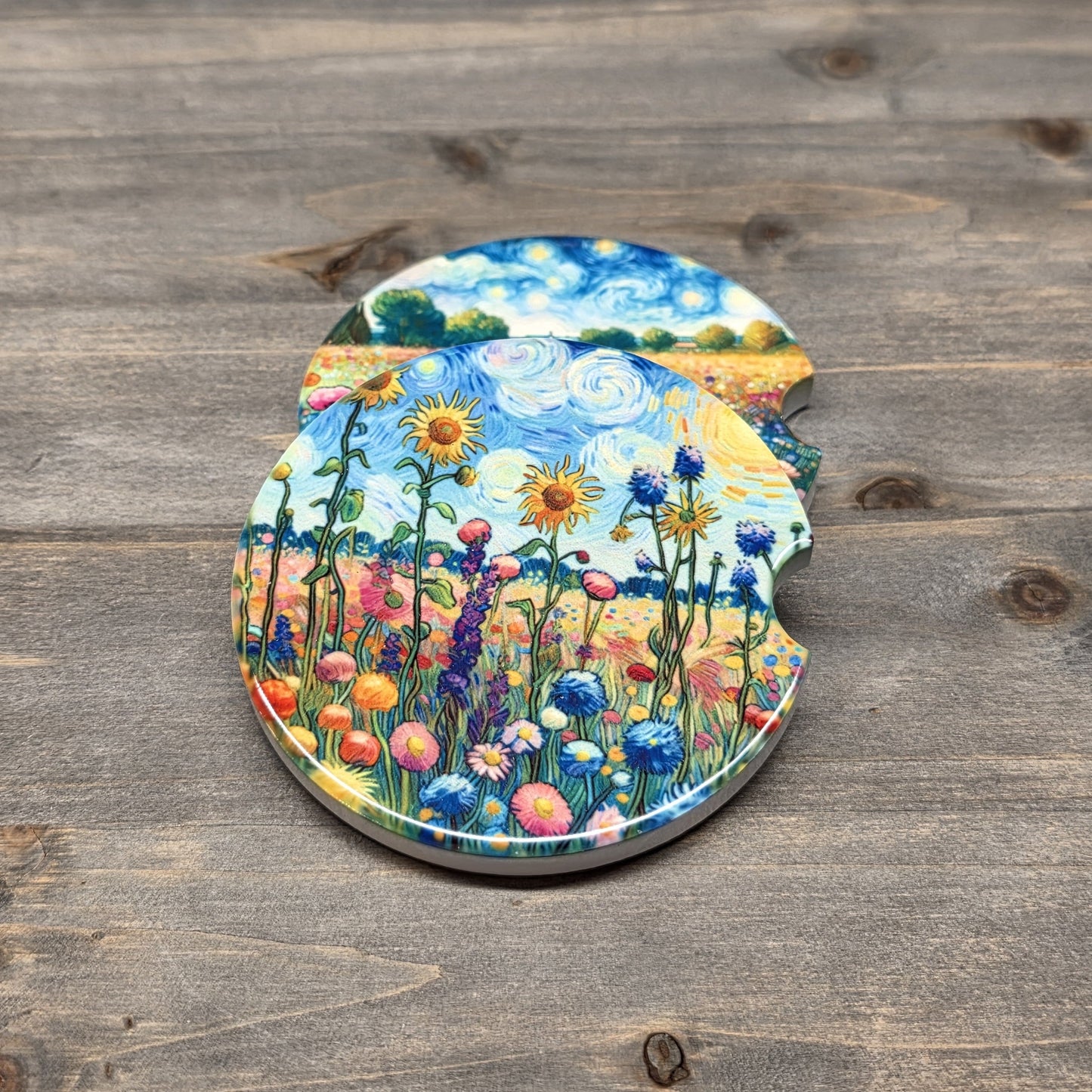 Car Coaster Set - Whimsical Wildflowers