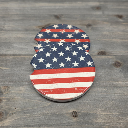 Car Coaster Set - American Flag